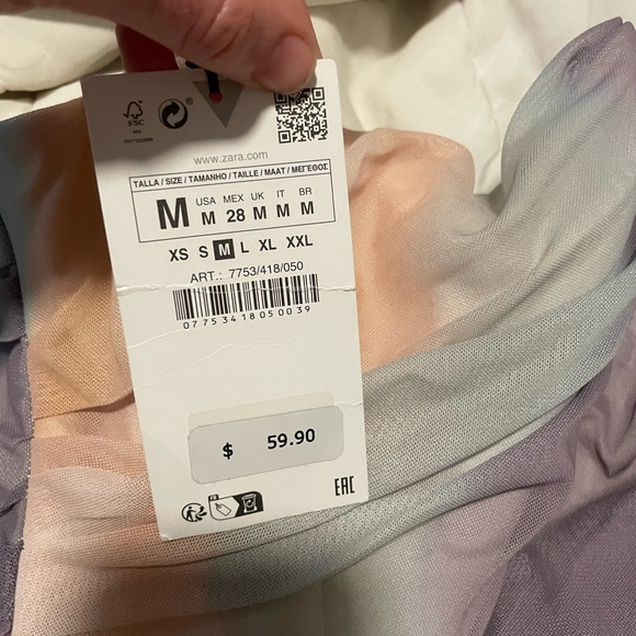 Zara Strapless Tie Dye Print Dress_NWT - Picture 11 of 13